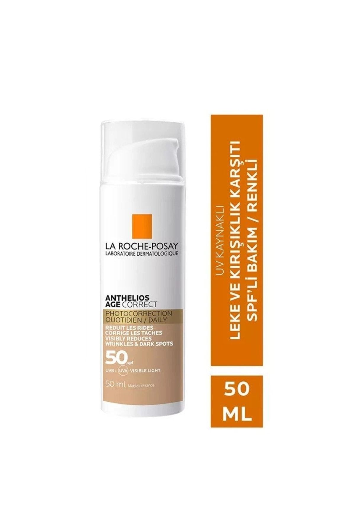 Anthelios Age Correct Spf 50 Kırışıklık Ve Leke Oluşumunu Önleyici Yüz Güneş Kremi 50 Ml - Renkli