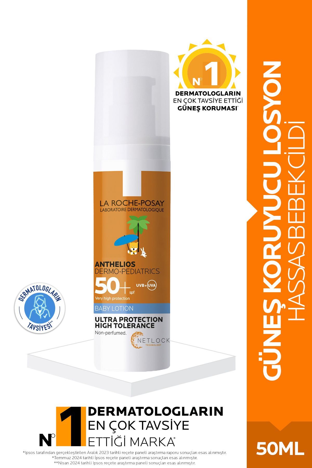 Anthelios Dermo Pediatrics Spf 50+ Bebekler için Güneş Koruyucu Losyon 50 ml- Çocuklar İçin