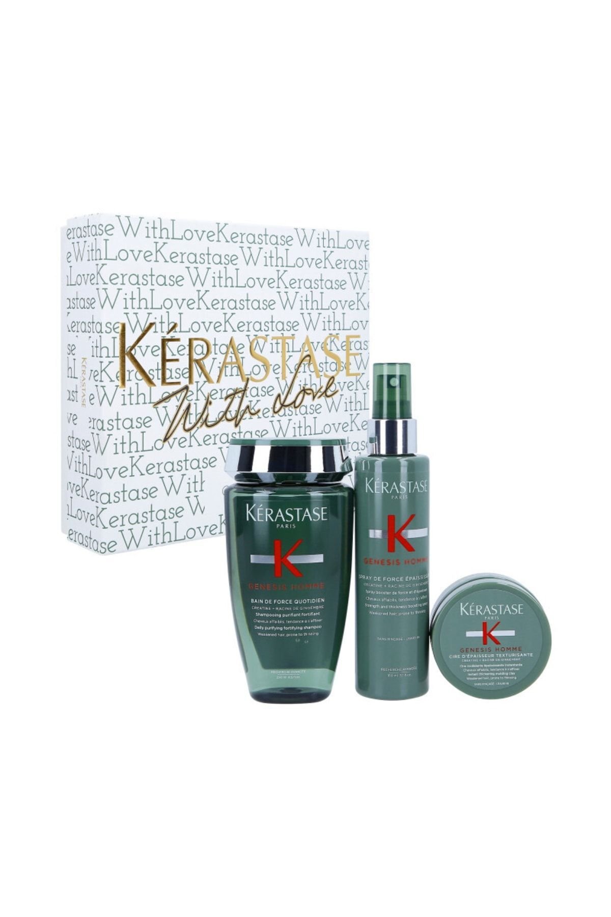 Genesıs Homme Incelen Saçları Güçlendiren Set, Şampuan 250ml + Sprey 150ml + Wax 75ml