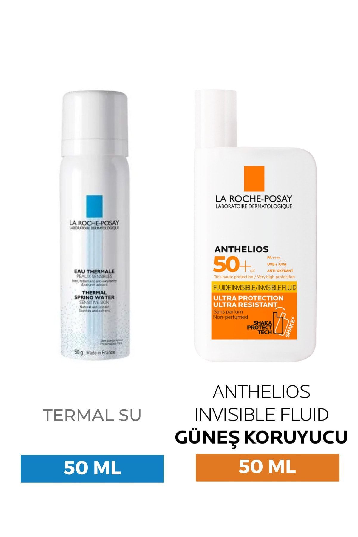 Yüz Güneş Kremi - Anthelios Shaka Fluid Spf 50 + 50 Ml + Termal Su 50 Ml