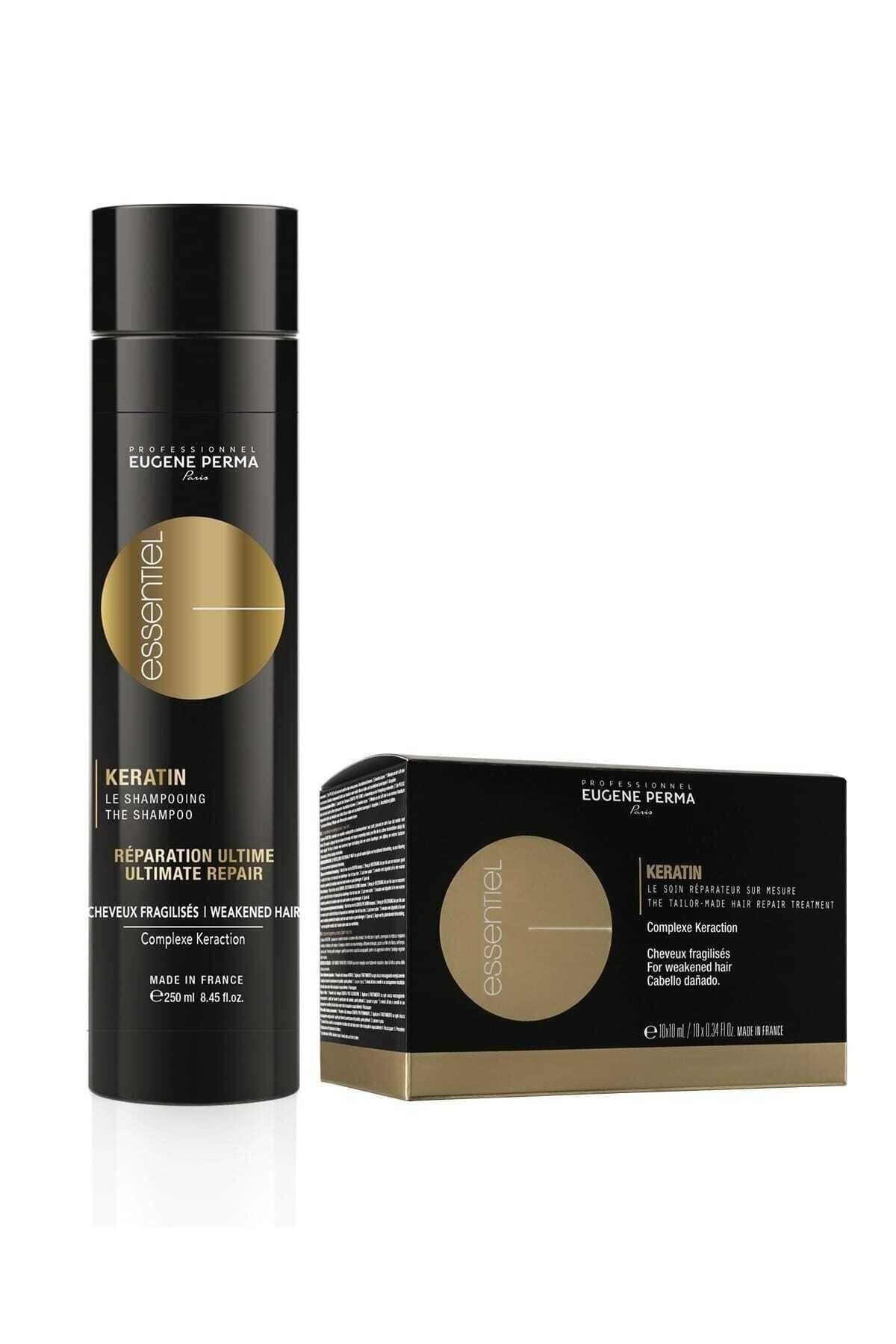 Eugene Yıpranmış Saçların Saglıgına Keratin Şampuan 250 ml Keratin Serum 10x10 ml 9586235568584