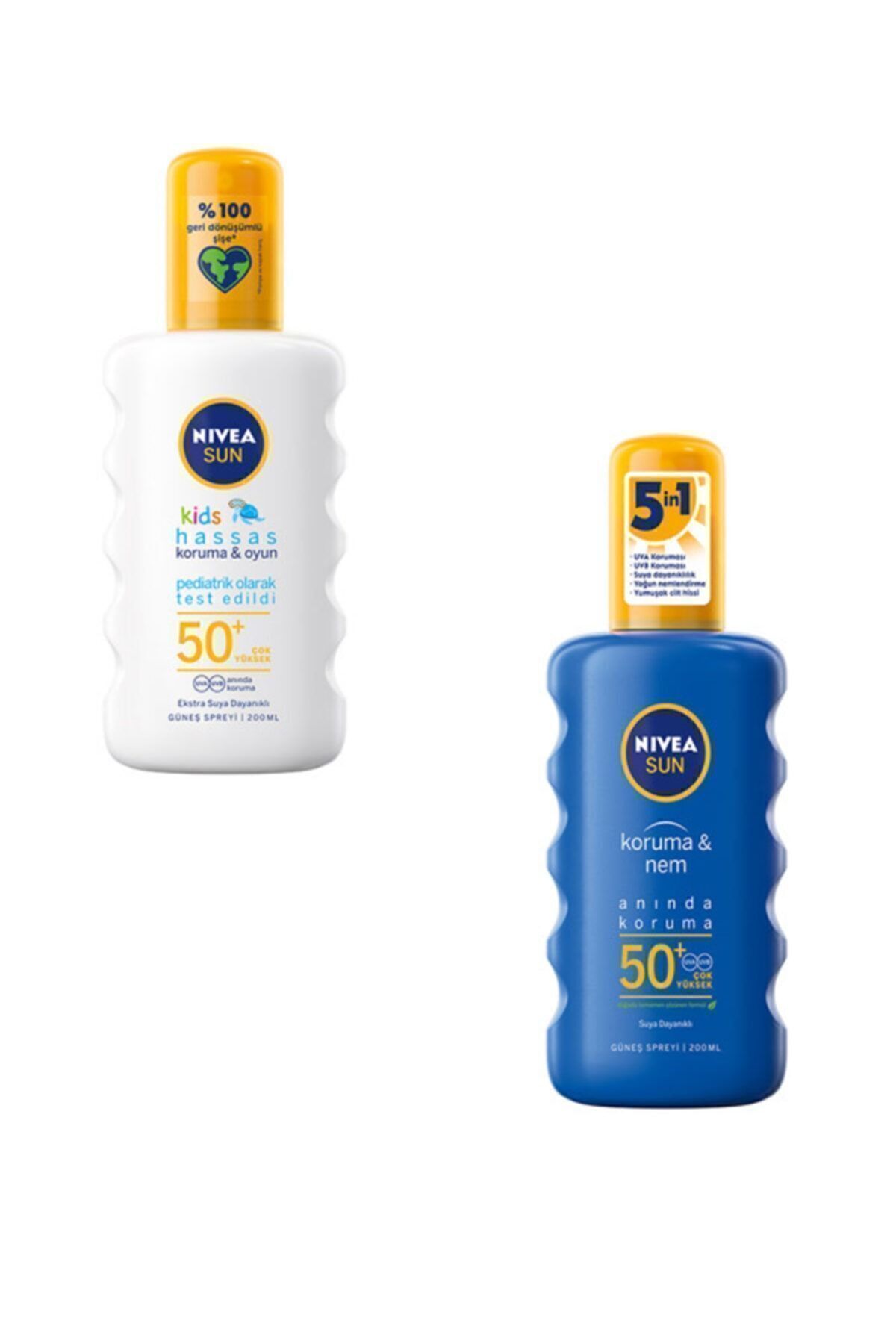 Nıvea Sun Nem. Güneş Spreyi Spf50+ & Nıvea Sun Kıds Sprey Spf50