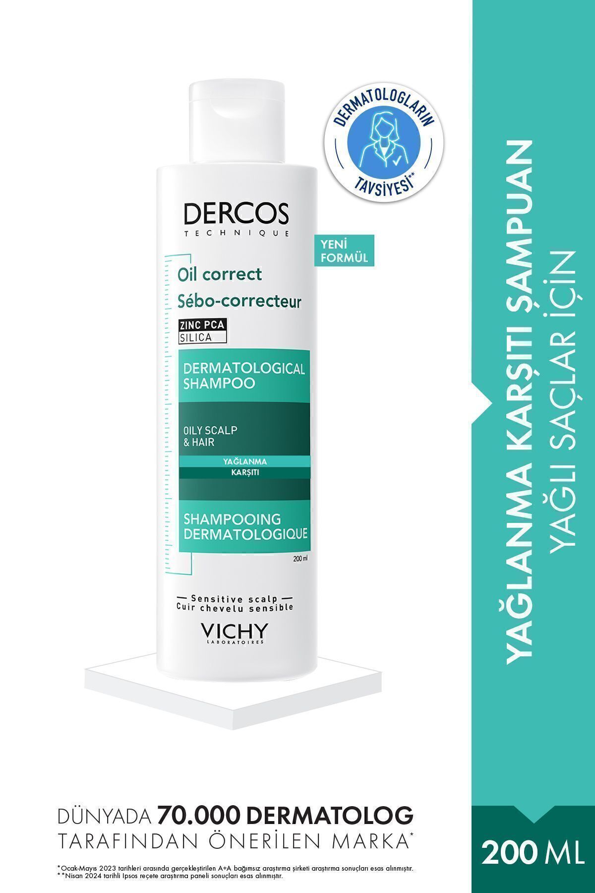 Dercos Oil Control Yağlanma Karşıtı Bakım Şampuanı 200ml