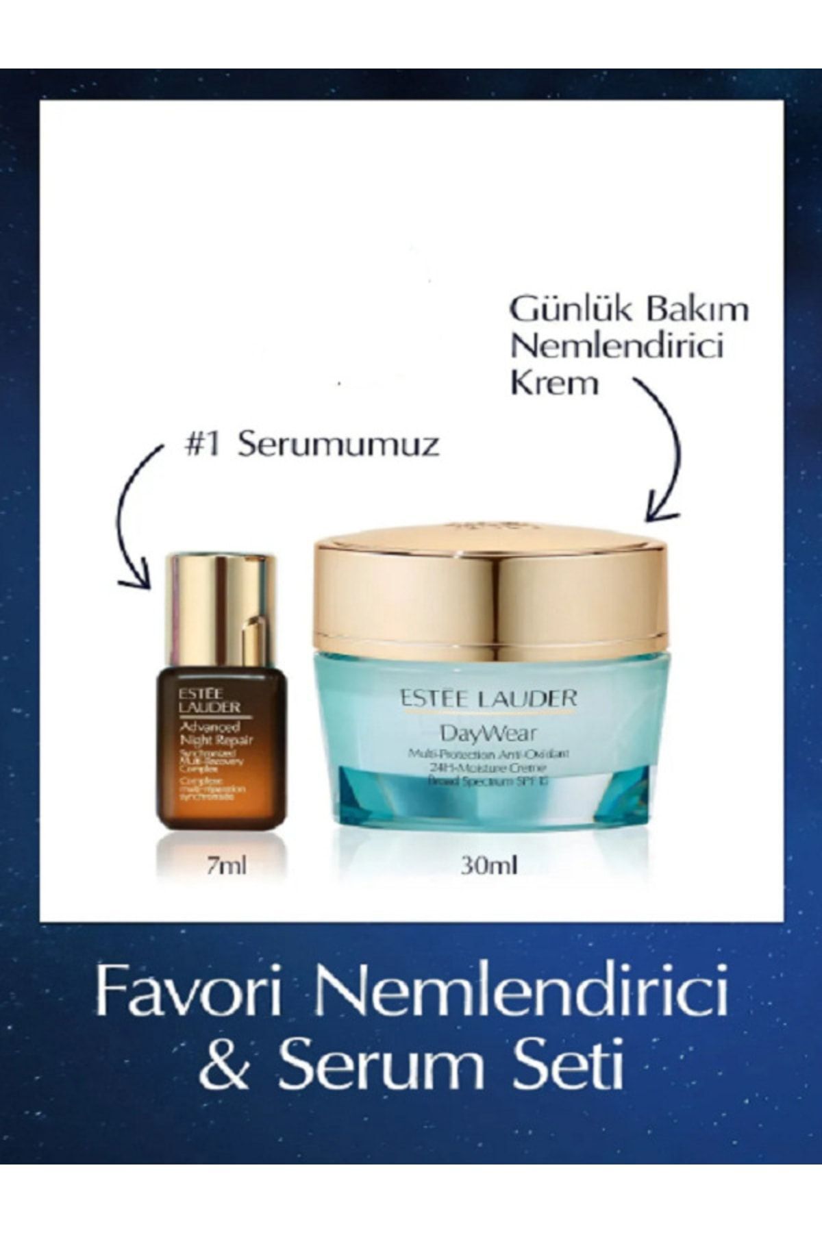 Advanced Night Repair Serum 7ml Daywear Nemlendirici Krem (normal / Karma) 30ml Cilt Bakım Seti...