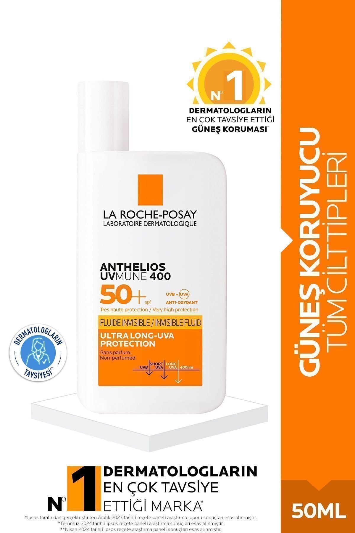 Anthelios Invisible Fluid Spf 50 Güneş Kremi 50 Ml