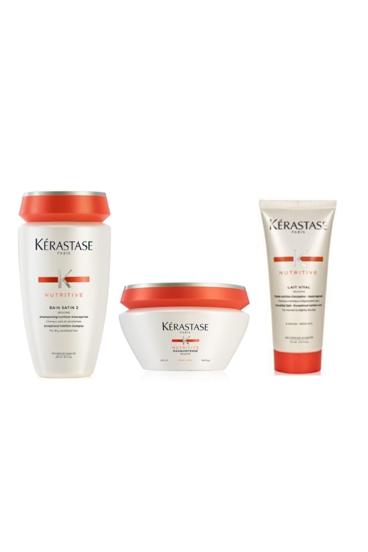 Nutritive Şampuan 250ml +Irisome Masquintense 200ml+ Irisome Lait Vital Saç Krem 75ml