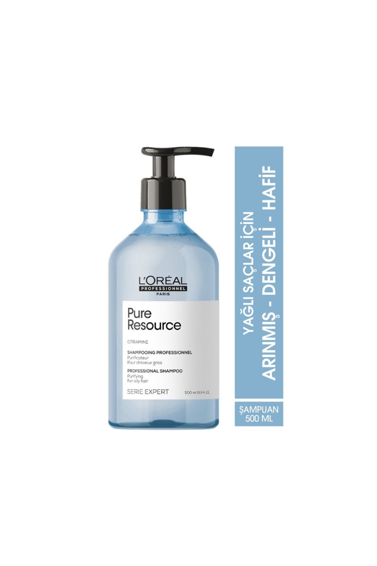 Serie Expert Pure Resource For Oily Hair Shampoo 500 Ml