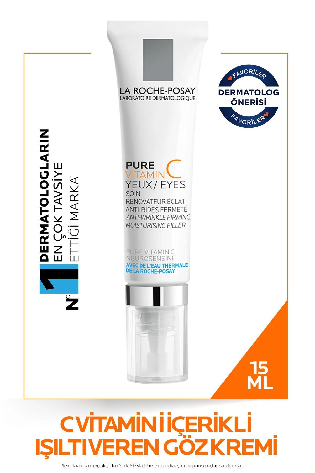 LA ROCHE-POSAY PURE VİTAMİN C YEUX IŞILTI VEREN GÖZ KREMİ-15 ML