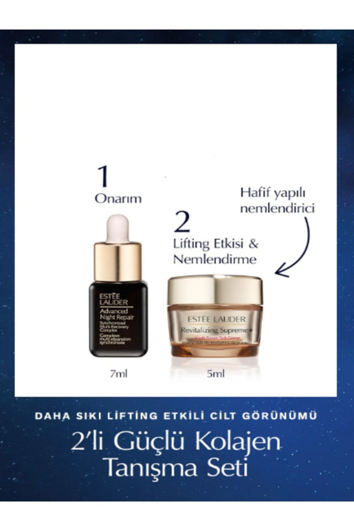 Advanced Night Repair Serum 7ml + Revitalizing Supreme+ Soft Nemlendirici 5ml 2'li Cilt Bakım Seti