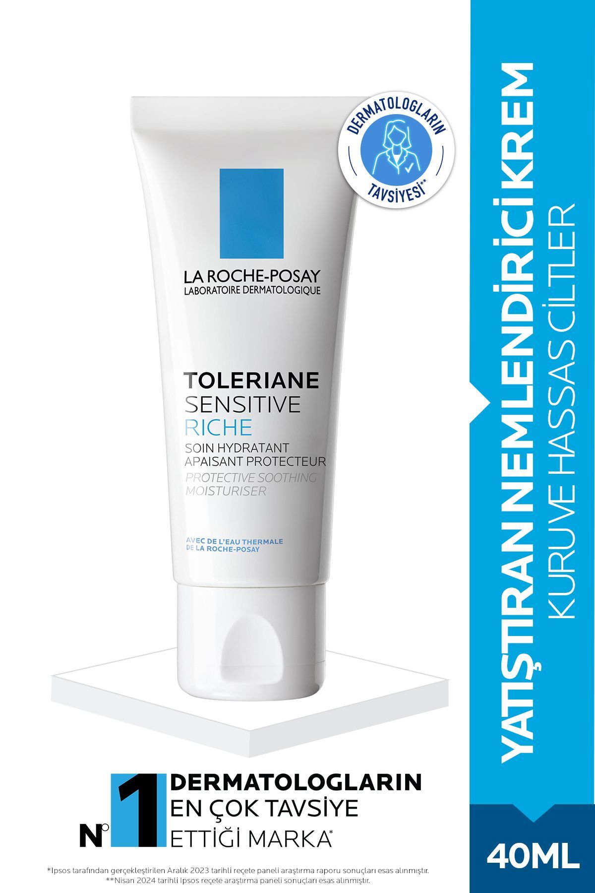 Toleriane Sensitive Riche  Nemlendirici Yüz Kremi 40 ml- Kuru ve Hassas Ciltler İçin