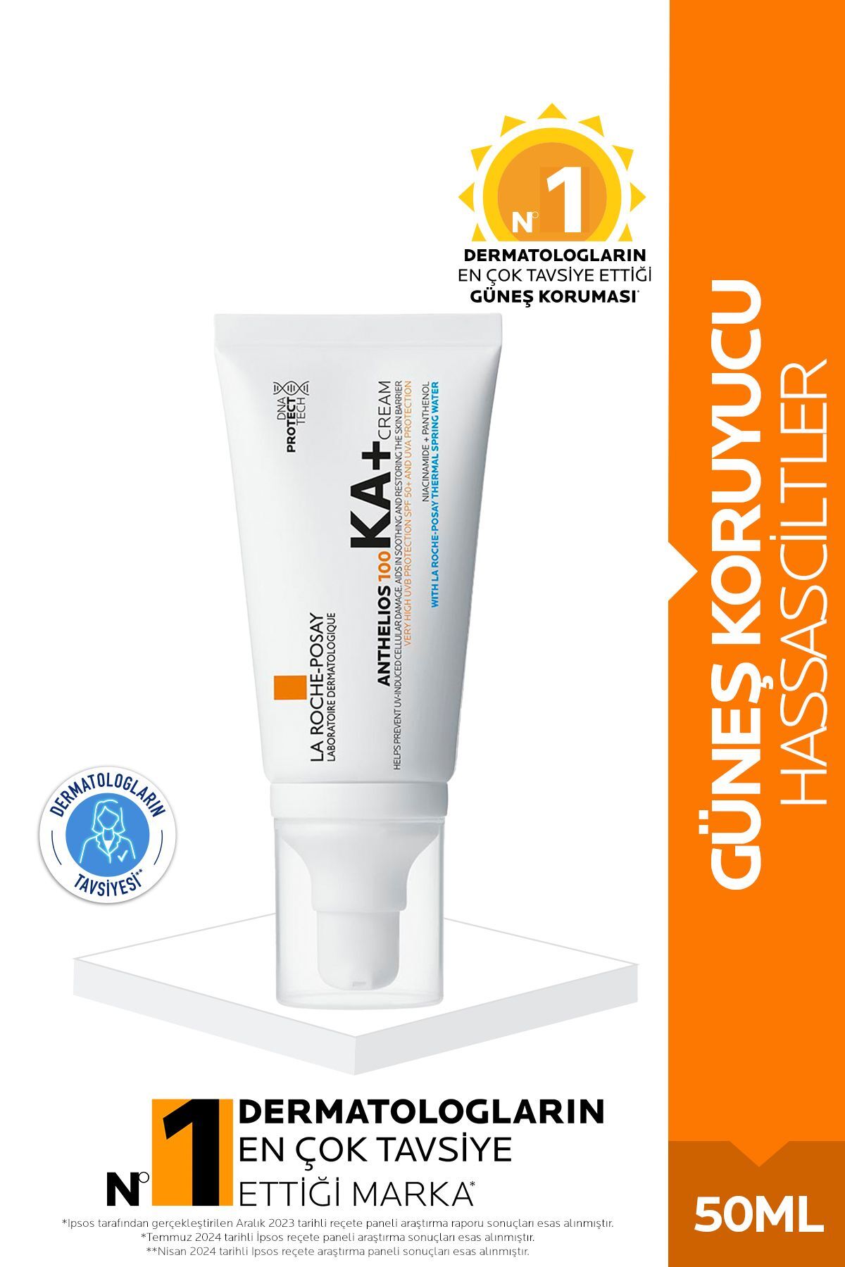 Anthelios Ka Spf50+ Güneş Koruyucu 50ml- Hassas Ciltler