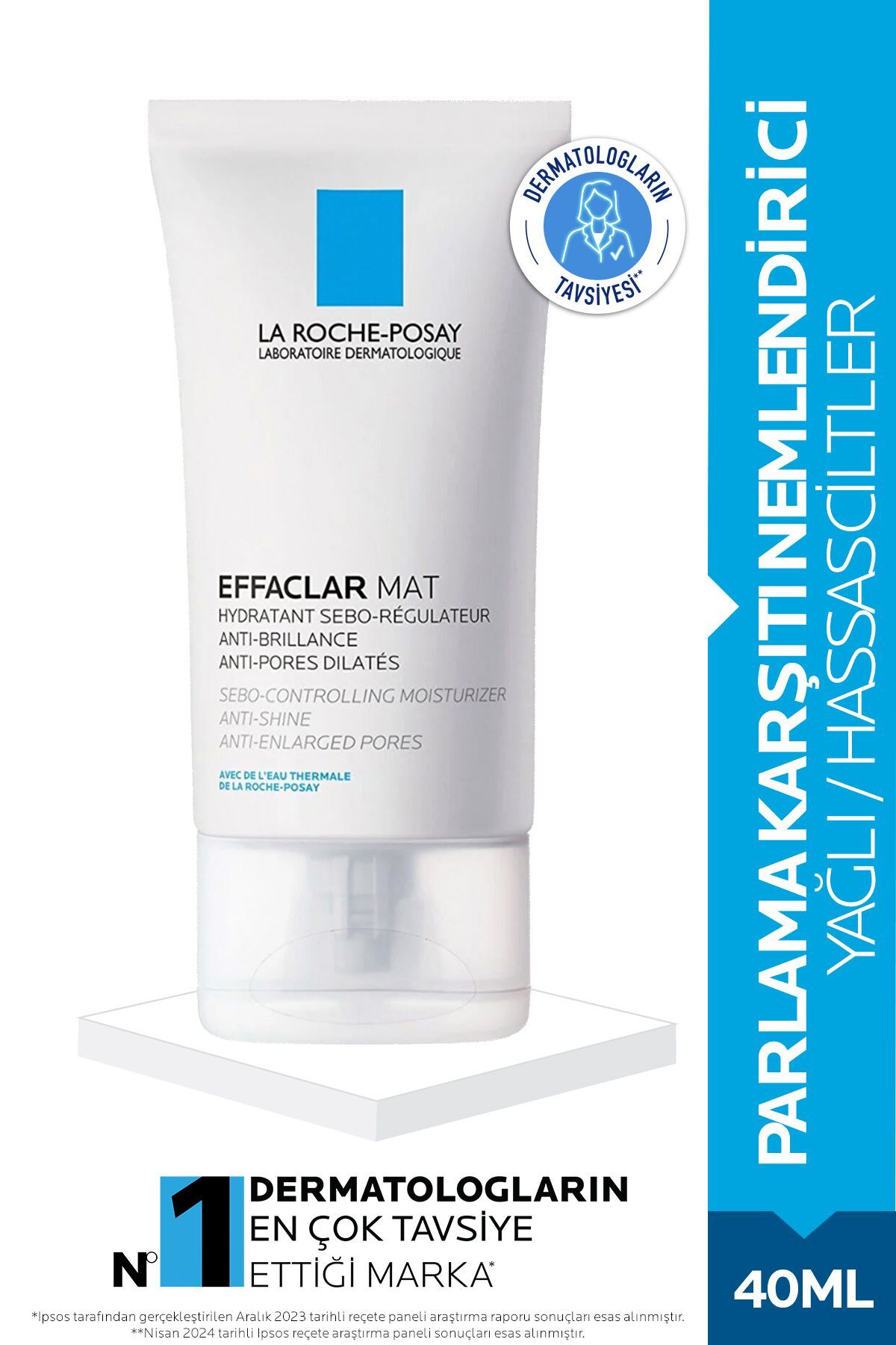 Effaclar Mat Parlama Karşıtı Nemlendirici Krem 40 ml -Yağlı/Geniş Gözenekli Ciltler İçin