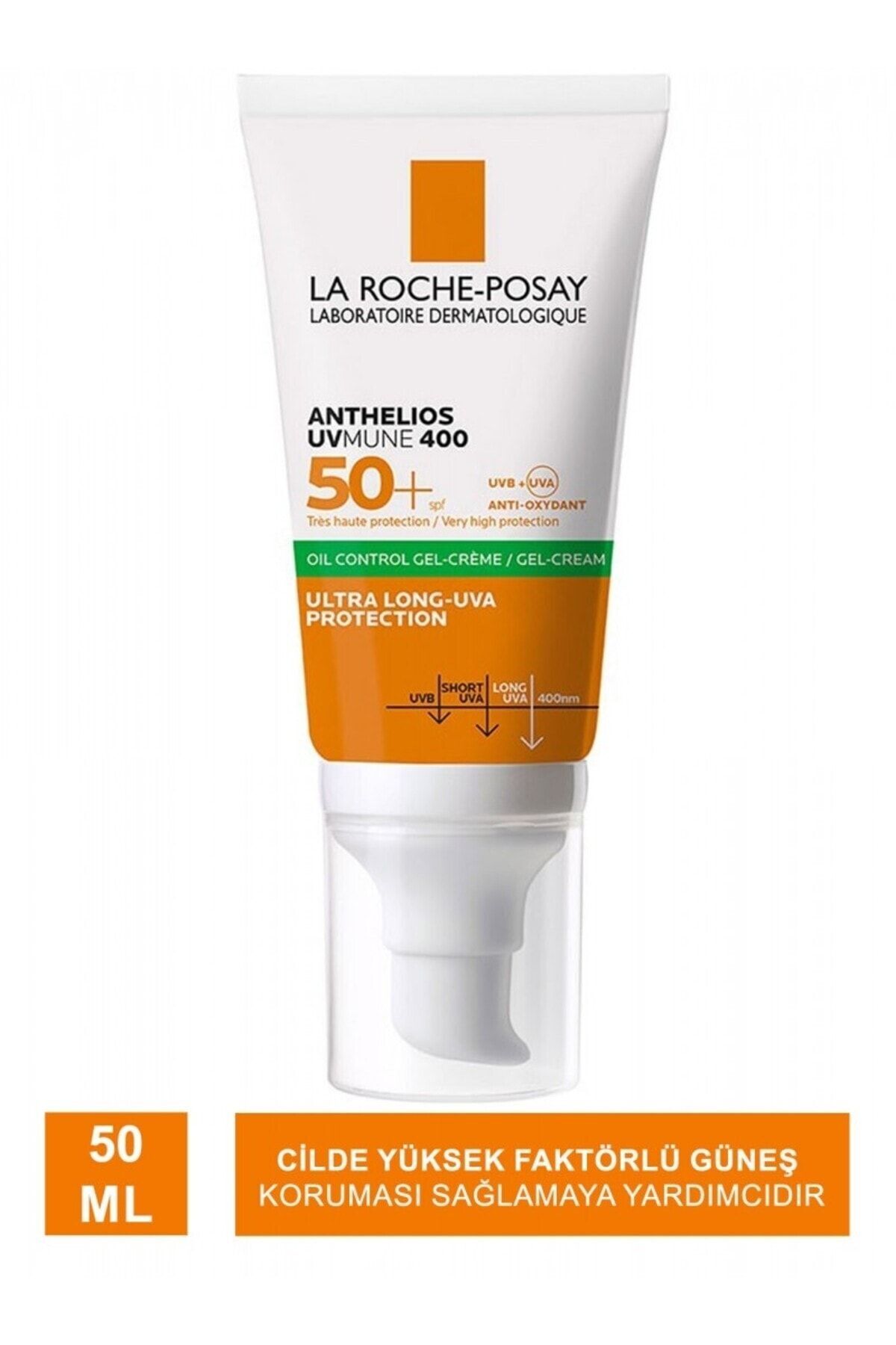 Anthelios XL Dry Touch - Yağlı Ve Hassas Ciltler İçin SPF 50+ Parlama Karşıtı Yüz Güneş Kremi 50 ml