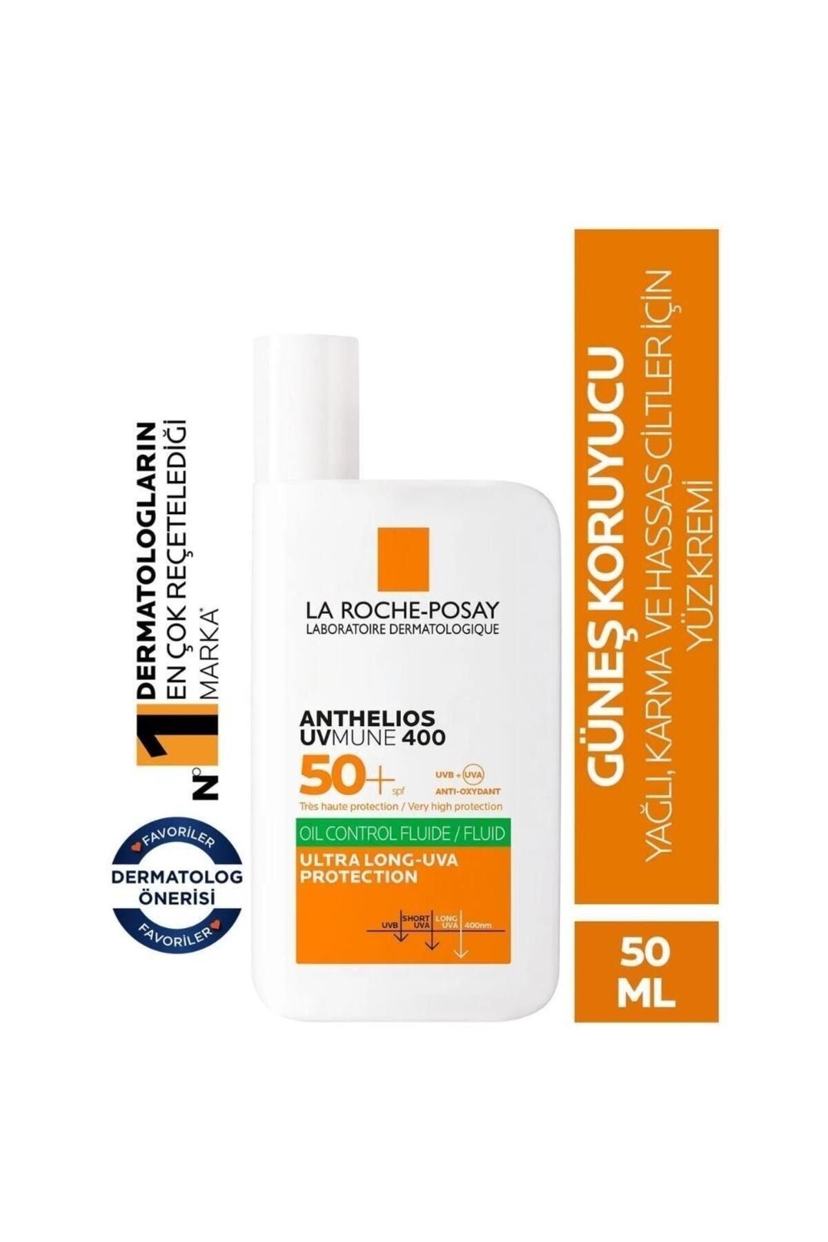 Anthelios Oil Control Fluid Hassas ve Yağlı Ciltler İçin Güneş Kremi SPF50+ 50ml